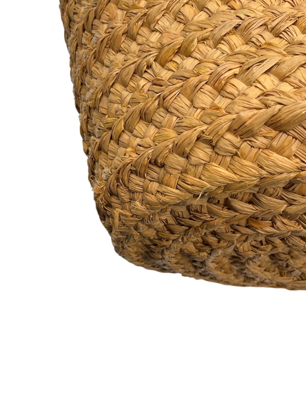 SAINT LAURENT NATURAL / BLACK PANIER BASKET SHOPPER RAFFIA SMALL TOTE BUCKET BAG - Picture 13 of 14